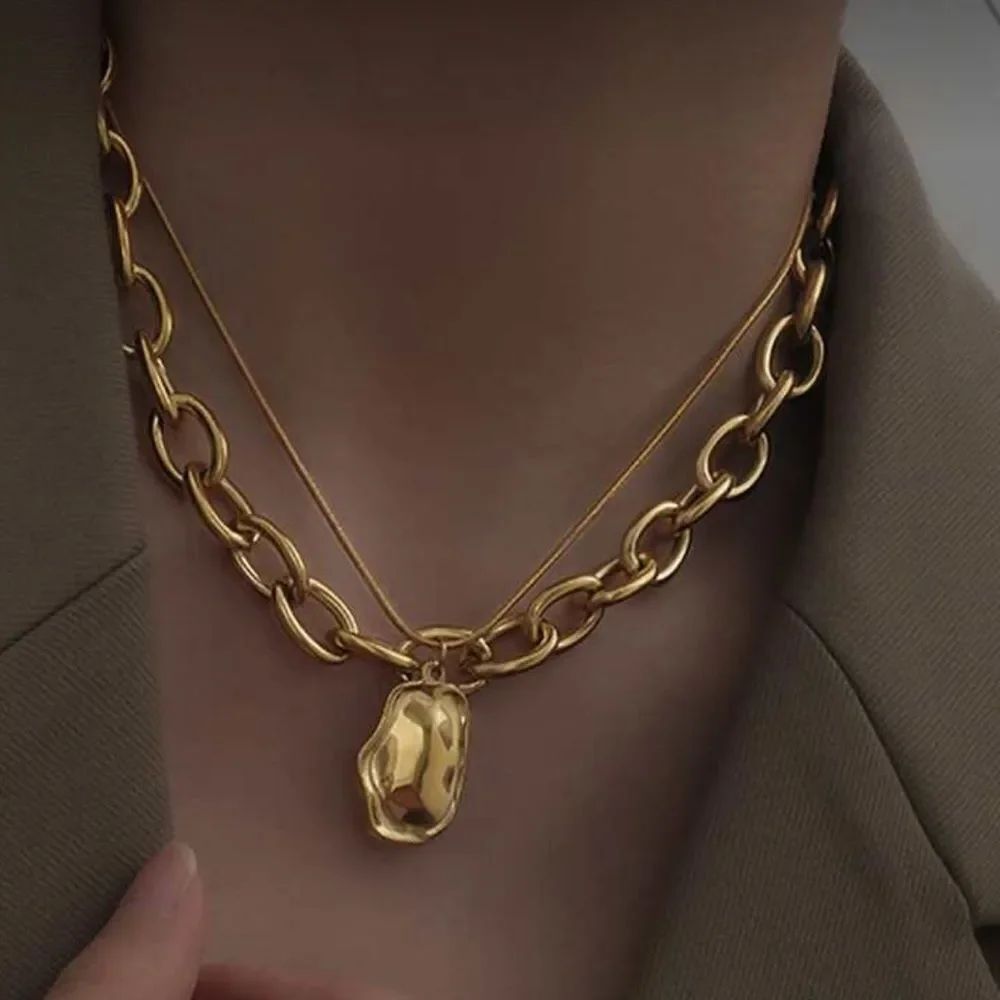 Gold Layered Necklace Set A1534